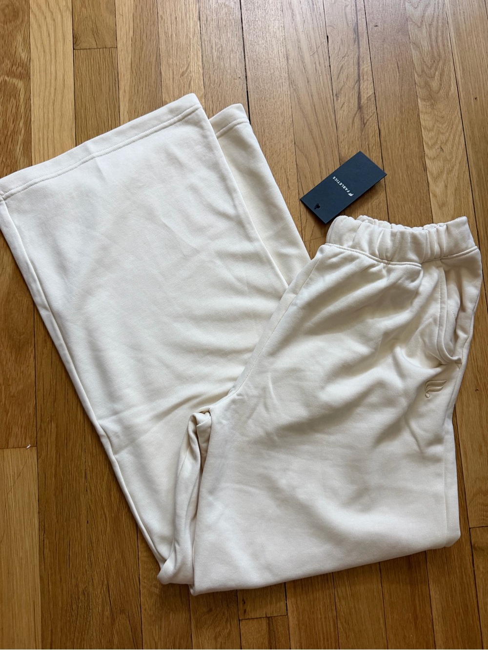 Fabletics Cream Straight Leg Drawstring Pants - Picture 3 of 5